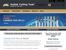 Tablet Screenshot of kodiakcuttingtools.com